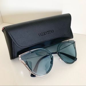 Valentino clear blue sunglasses